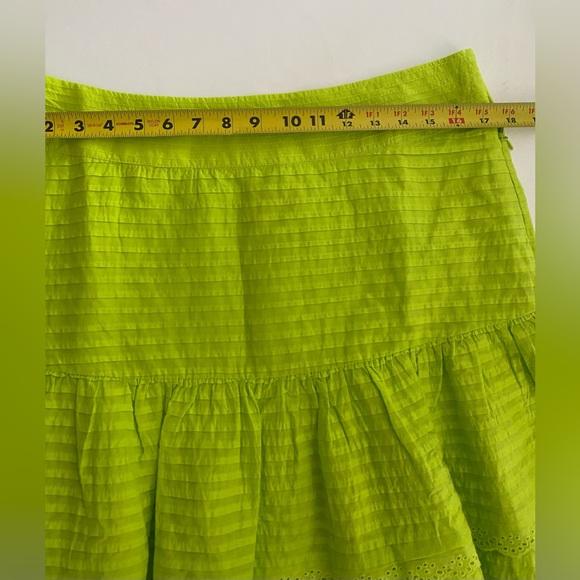 FARM Rio Neon Green Ruffled Mini Skirt size Large - Picture 10 of 11